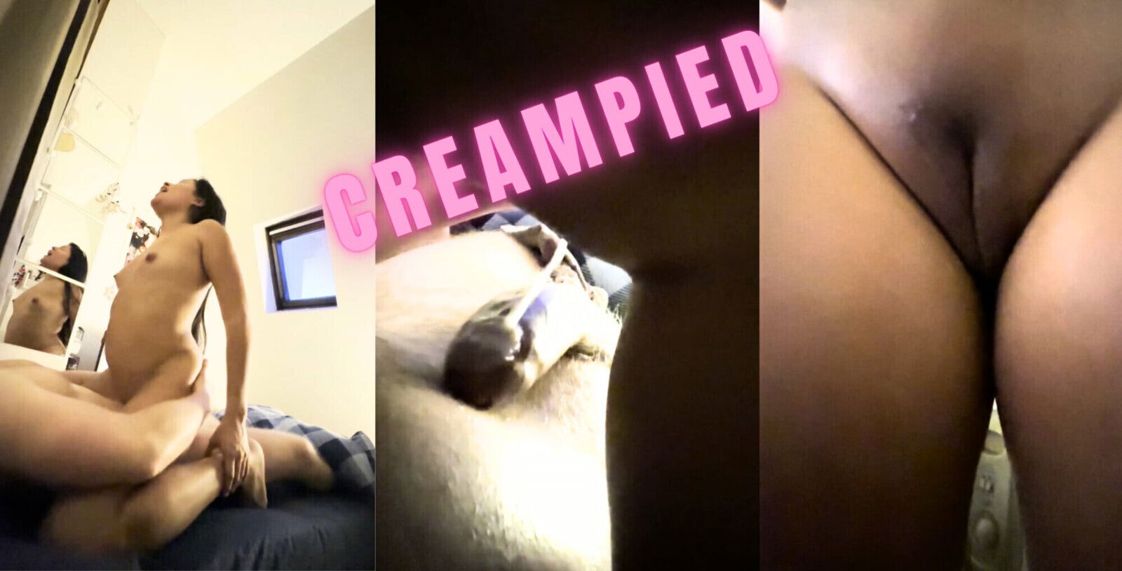 year French Slut Creampied while riding neighbor's