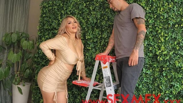  Big-boobed blonde Sandra Paola likes riding on a hard boner 