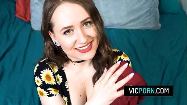 brunette teen Lizzie Love getting ready first date