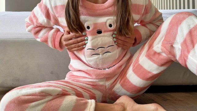 asian petite schoolgirl pajama teasing small fingering pussy squirt orgasm