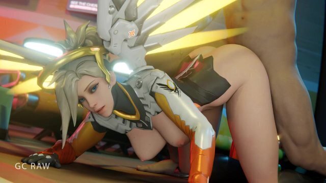 mercy deep fuck at the airport [Overwatch] [GCRaw]