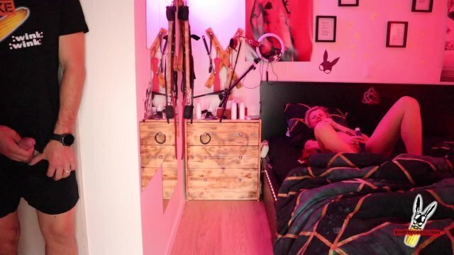 Caught roommate masturbating give creampie