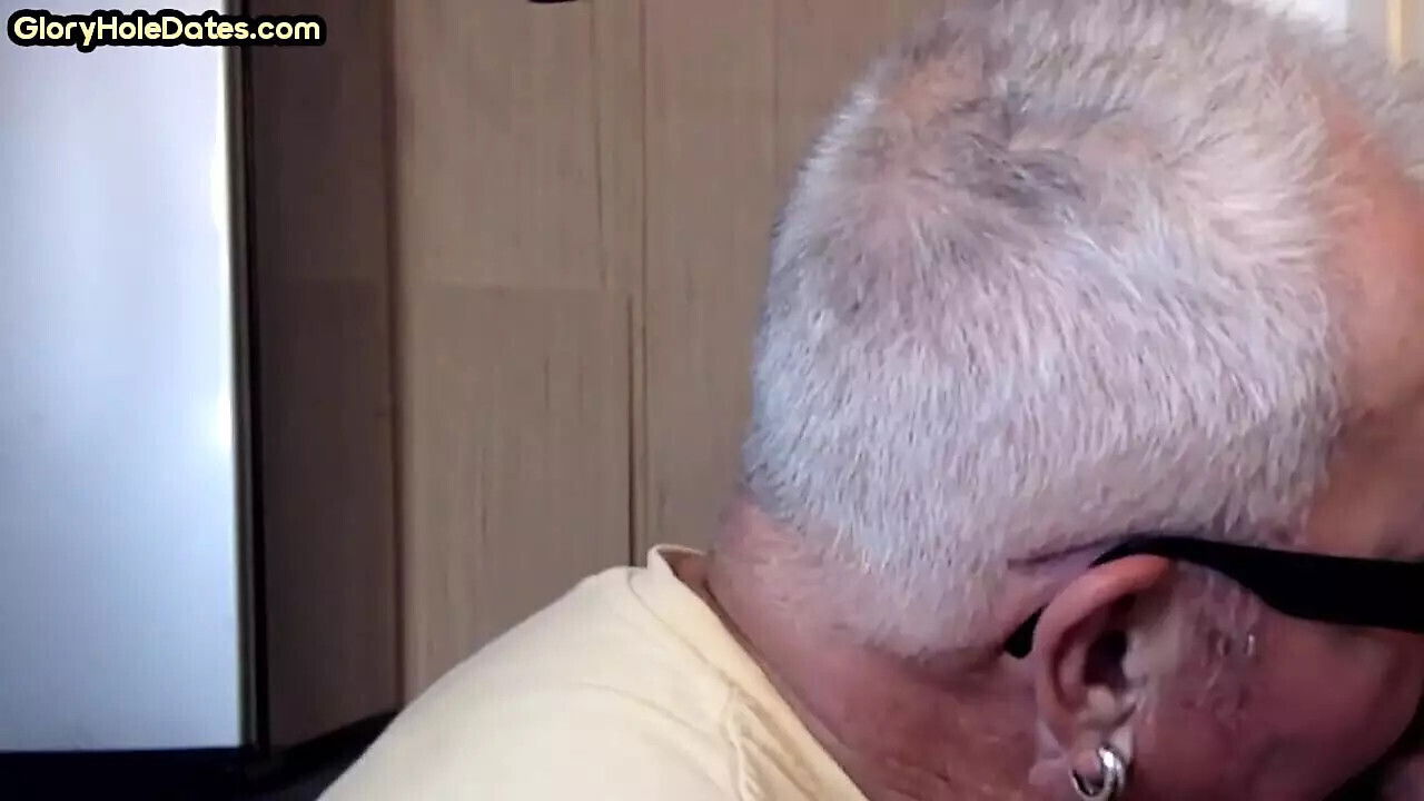 Gaydaddy adores sucking hard gloryhole penis home