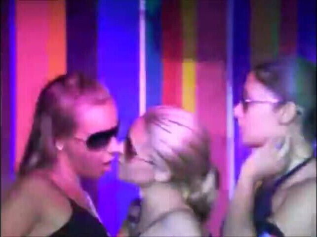 Lesbian dancers public make out