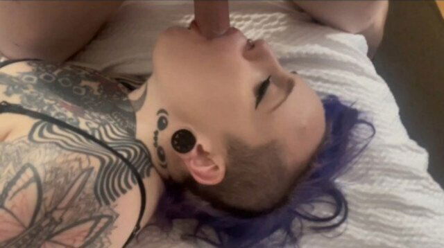 face fucking goth milf girlfriend giving facial