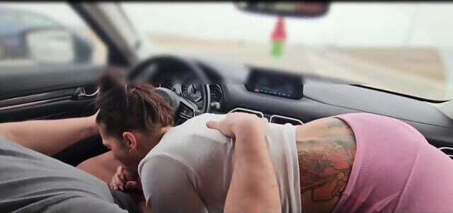 HIGHWAY BLOWJOB FINISH handjob Cumshot Stacy Mack