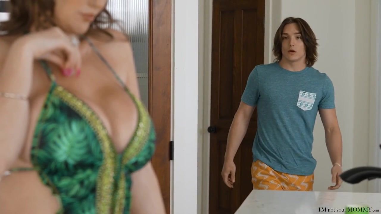 Stepmom with Monster Marie seduces stepson kitchen marie