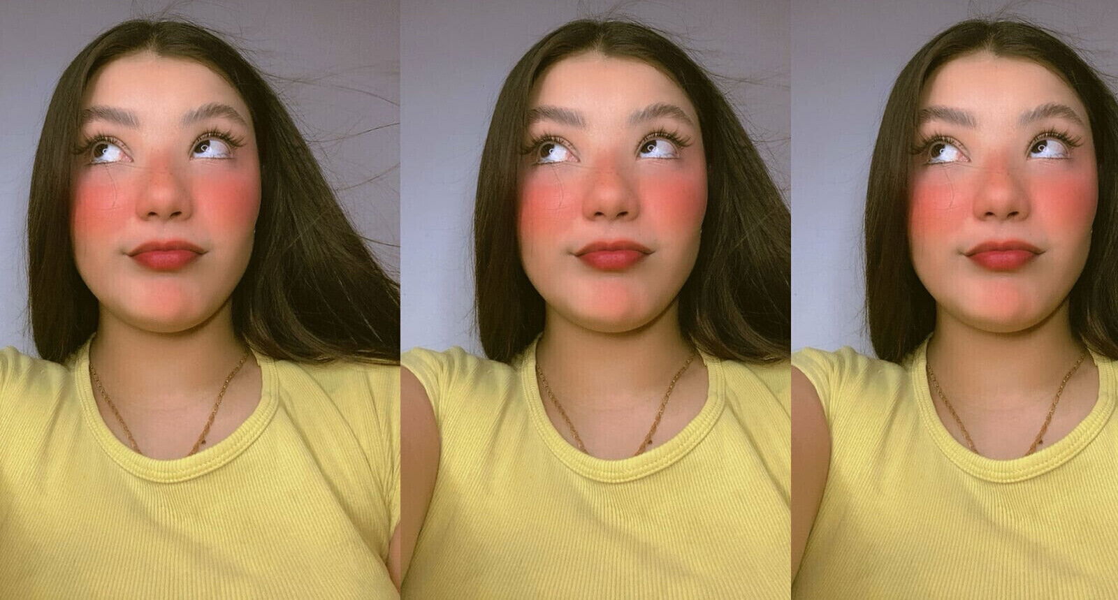 Beautiful Colombian Latina influencer gave makeup classes then