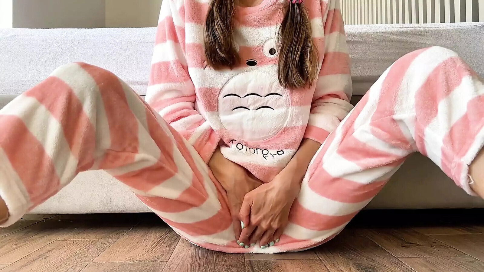 Asian Student Pajama Teasing Small Fingering Pussy Squirt Orgasm