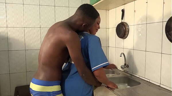 Like waking early morning with very horny neighbor, fuck standing kitchen beginning like movie