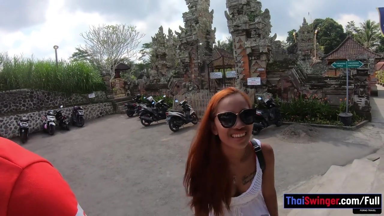 Bubble butt Thai girlfriend waterfall visit home after