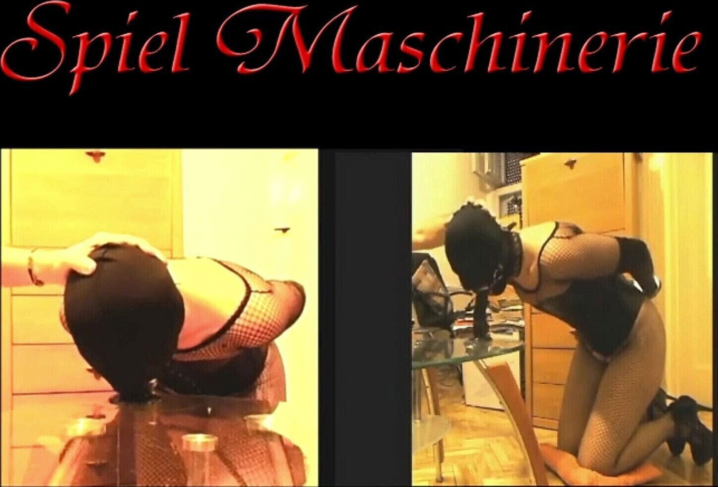 Ring Gagged Tied Slave Slut Deepthroating Dildo Knees