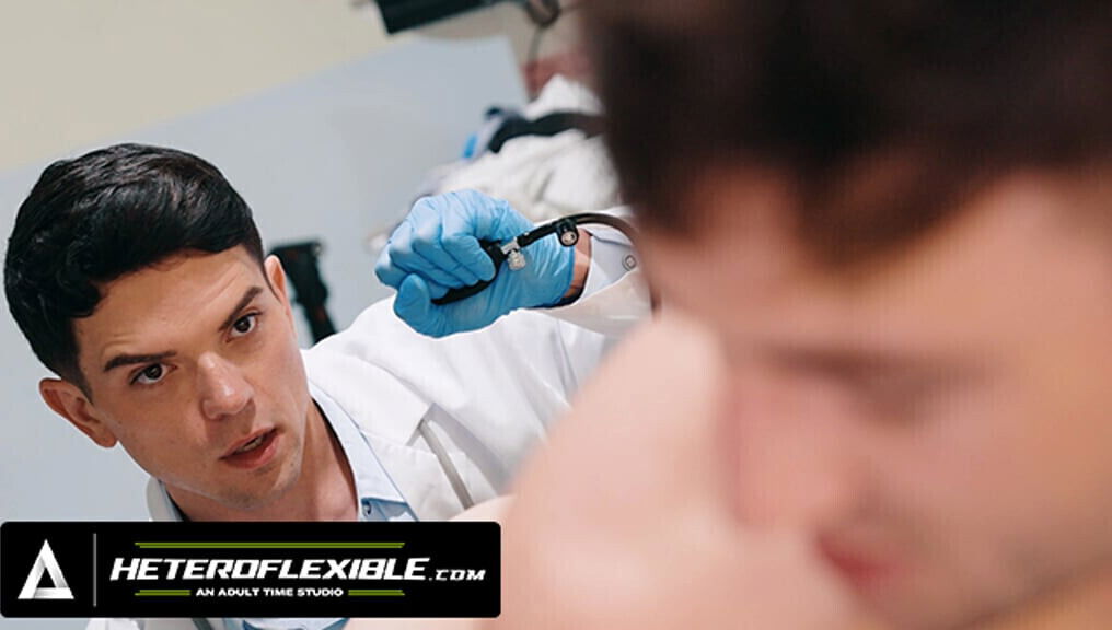 HETEROFLEXIBLE Pervert Doctor Dakota Payne Starts Jerking During Michael Boston Prostate Exam