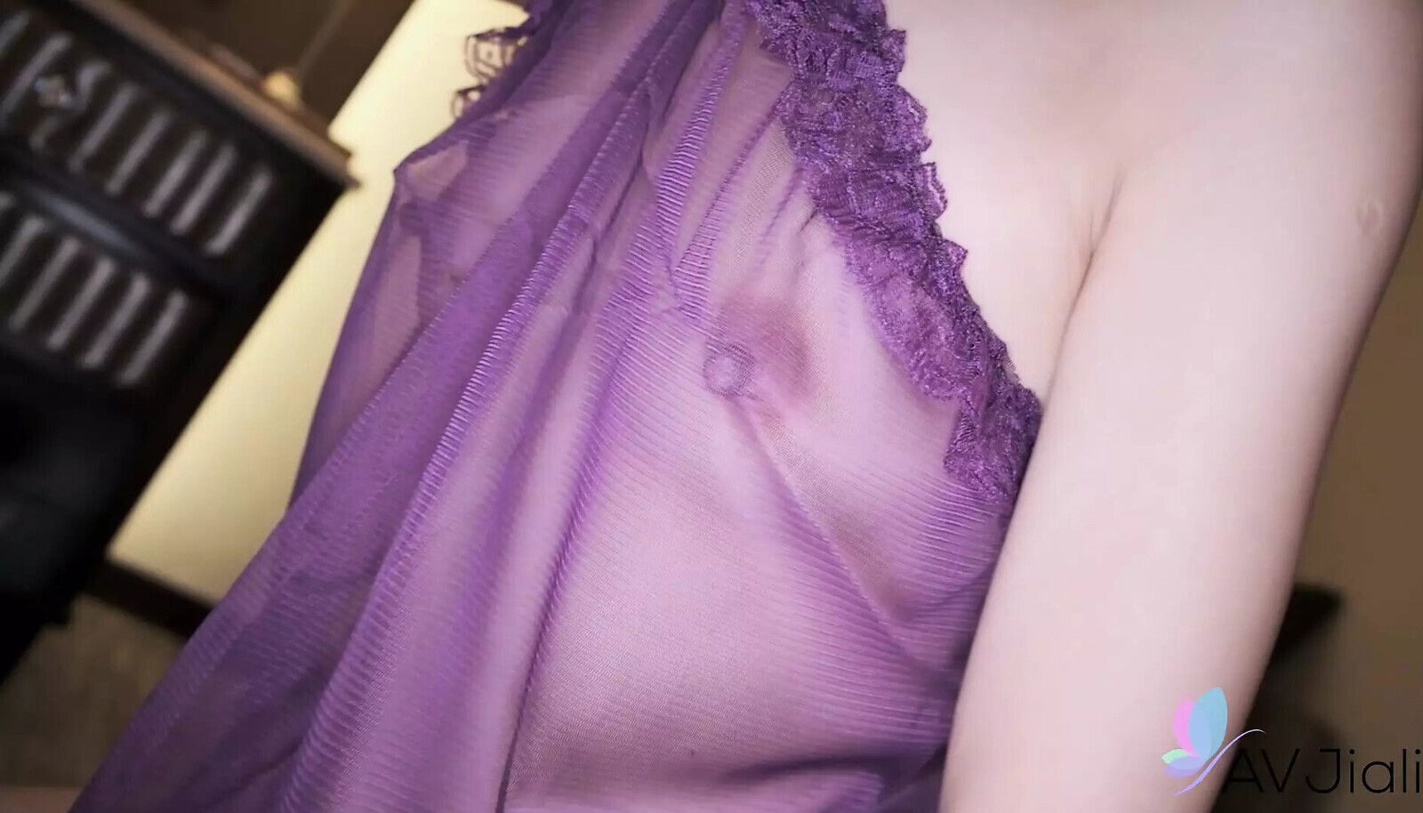 Brunette sexy Chinese skinny Roxie lingerie hard fucks with boyfriend.