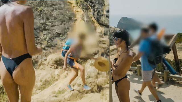 Undressing Walking Naked Public