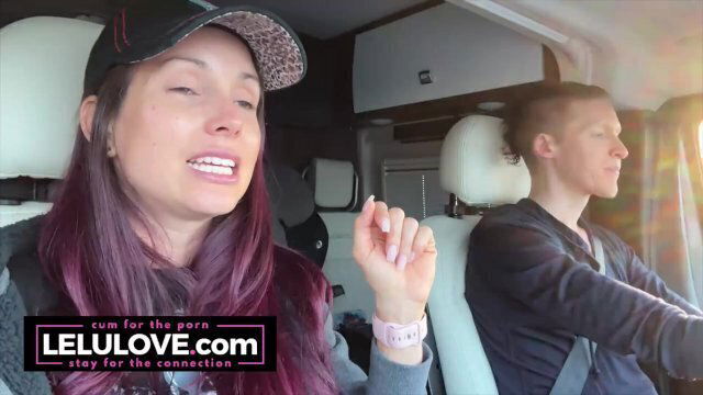 shares behind porn scenes Halloween updates while riding passenger seat Love