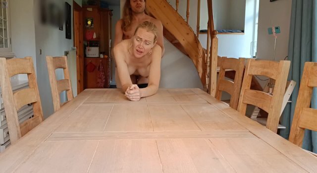 with Milf dinner table. Great orgasms both!