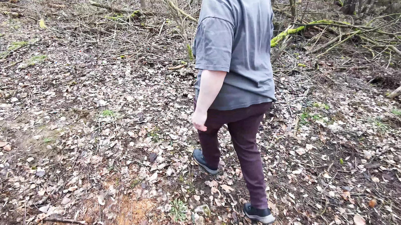 Barefeet slapping nature