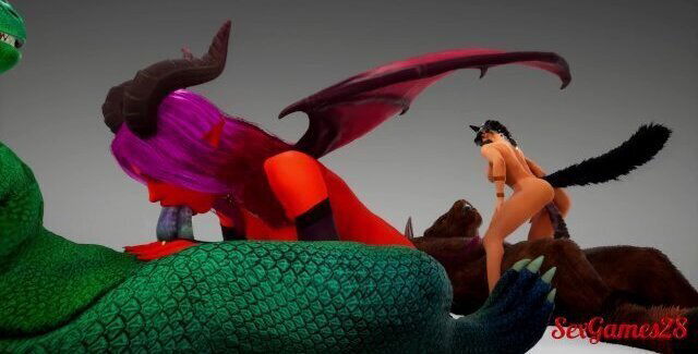 Fantasy friends play with monster cocks fucked very hard