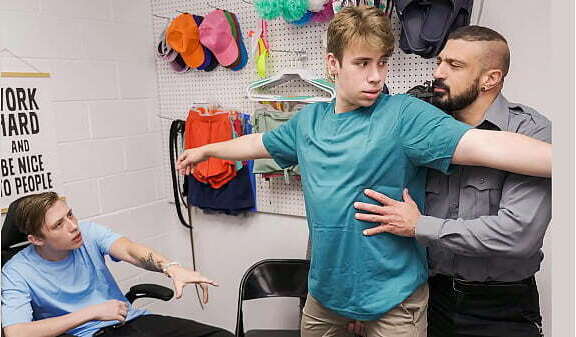 Security Officer Punishes Perps Back Office Stealing Copfucks