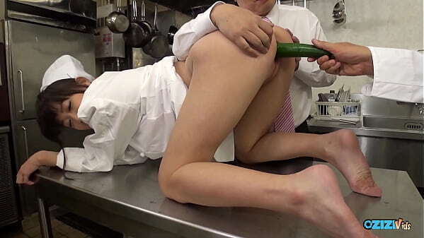 Chef restaurant manager discipline Asian cook making squirt with thick vegetables