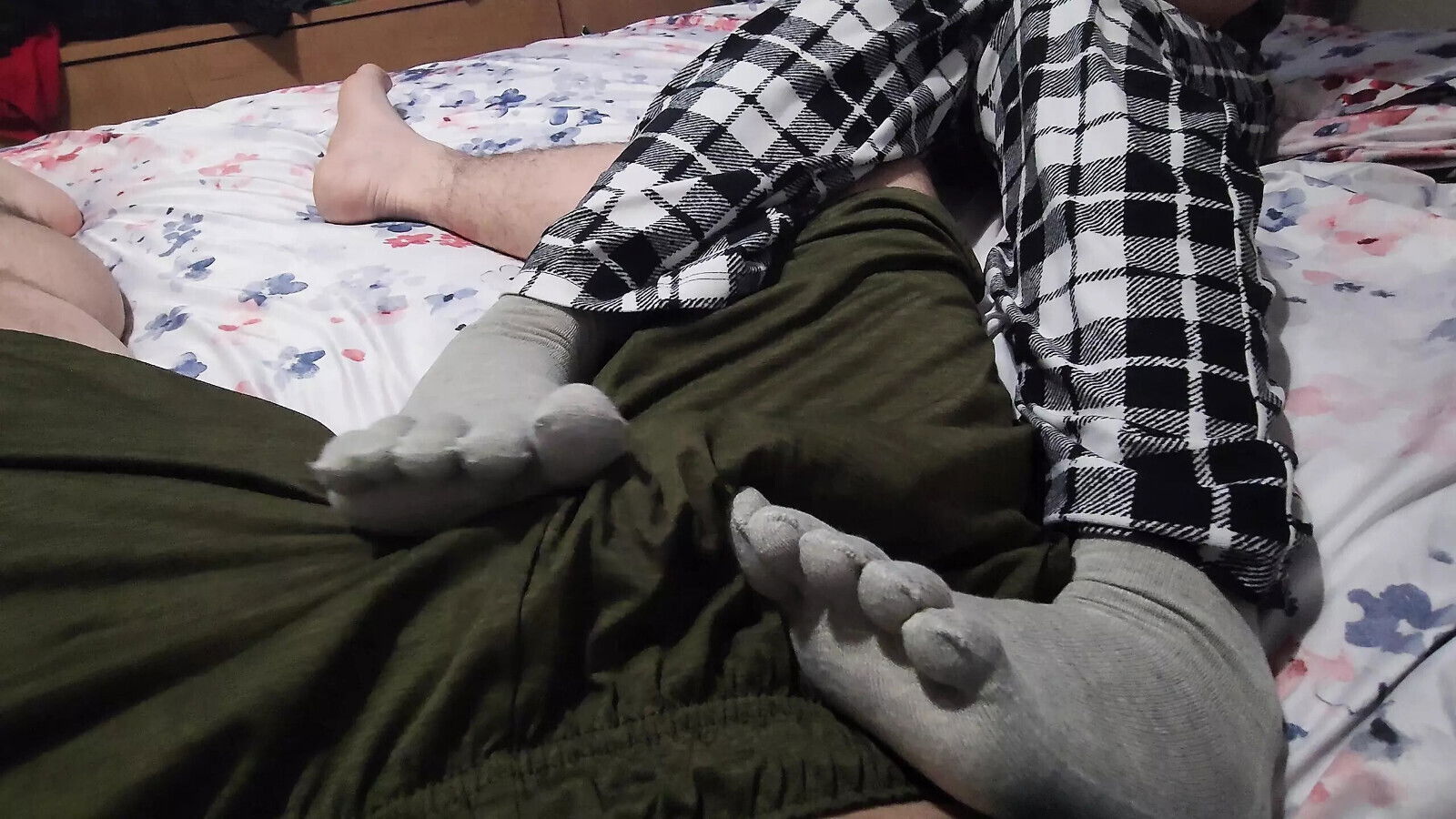 socks tease with footjob