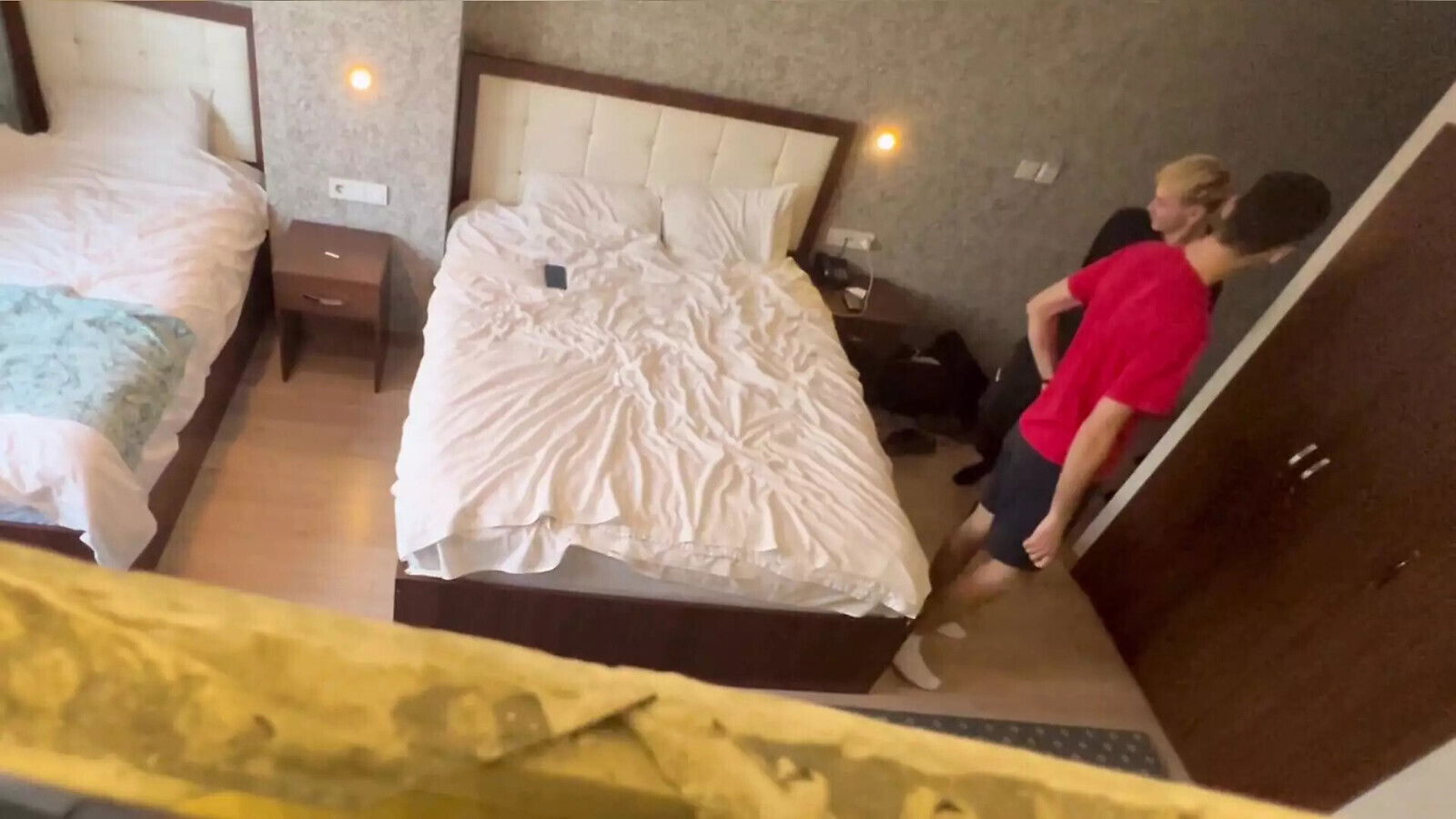 fucked hotel, cummed mouth, filmed camera