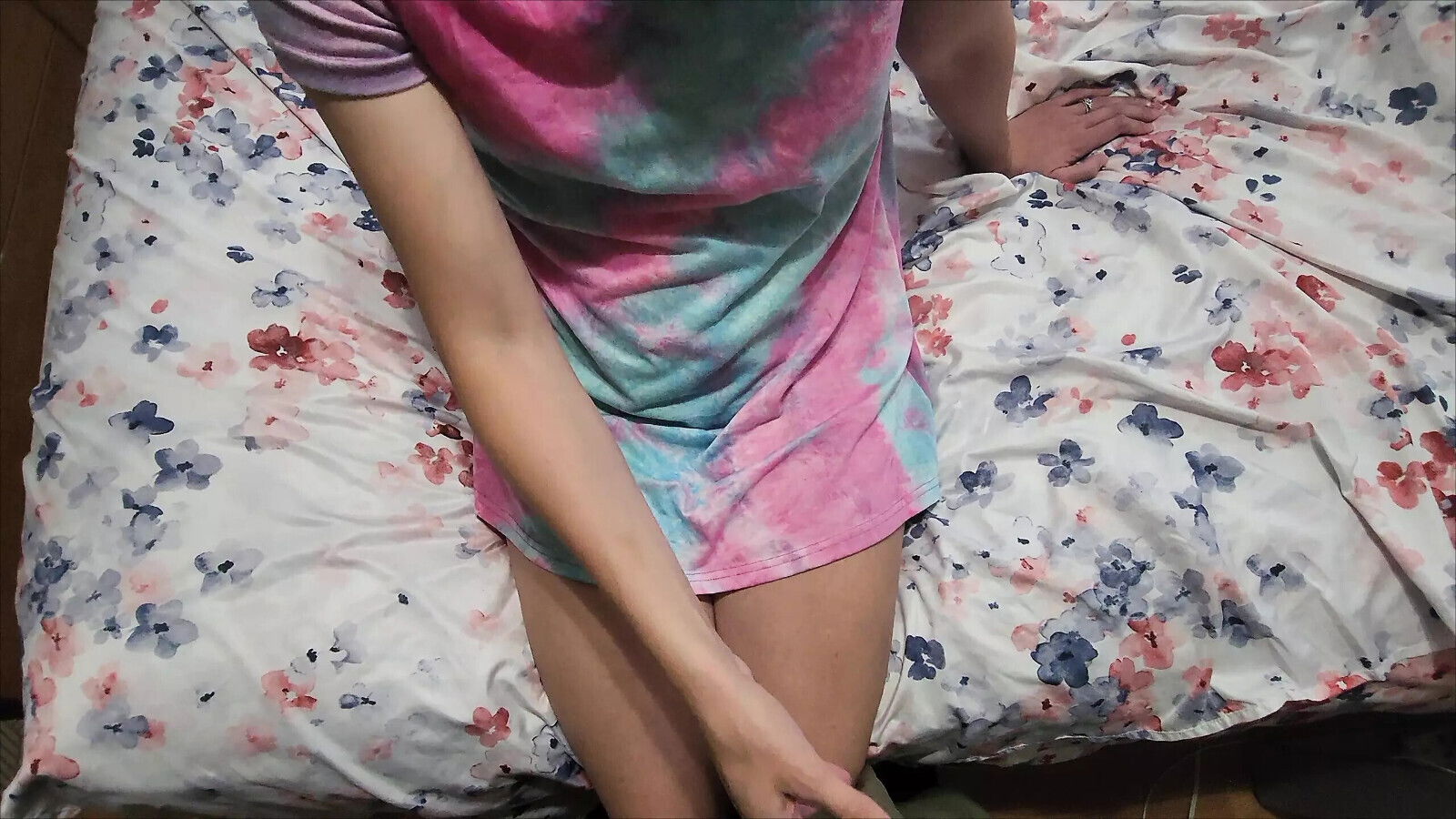 grabbing stroking shorts