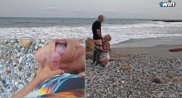 gave blowjob swallowed beach
