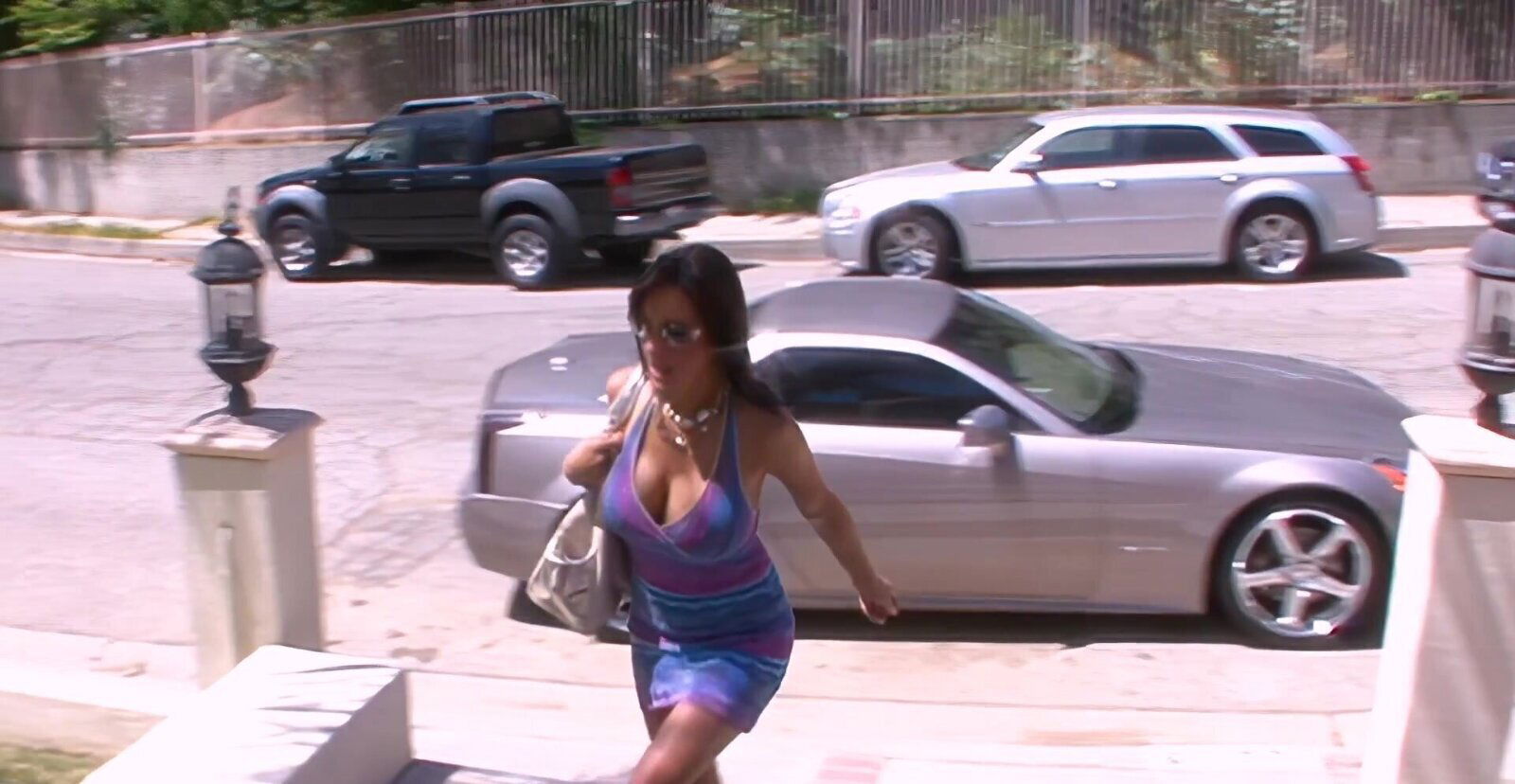 Brunette Sami Scott moans while being fucked neighbor