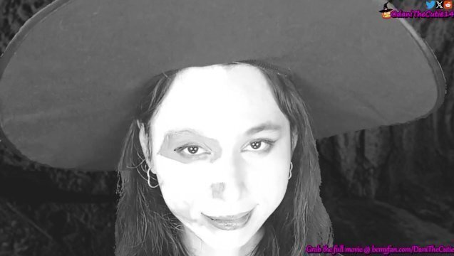 crazy witch DaniTheCutie fucks herself Halloween night