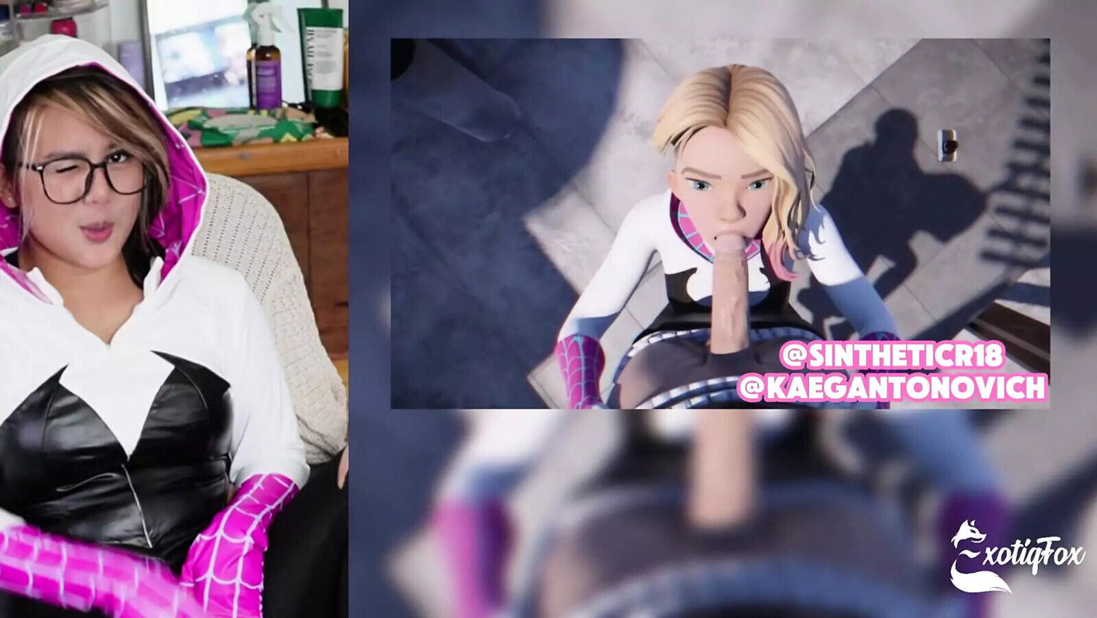 GWEN STACY GETTING HARDCORE FUCKED VENOM ExotiqFox Solo Gooner Girl Masturbation Gooning