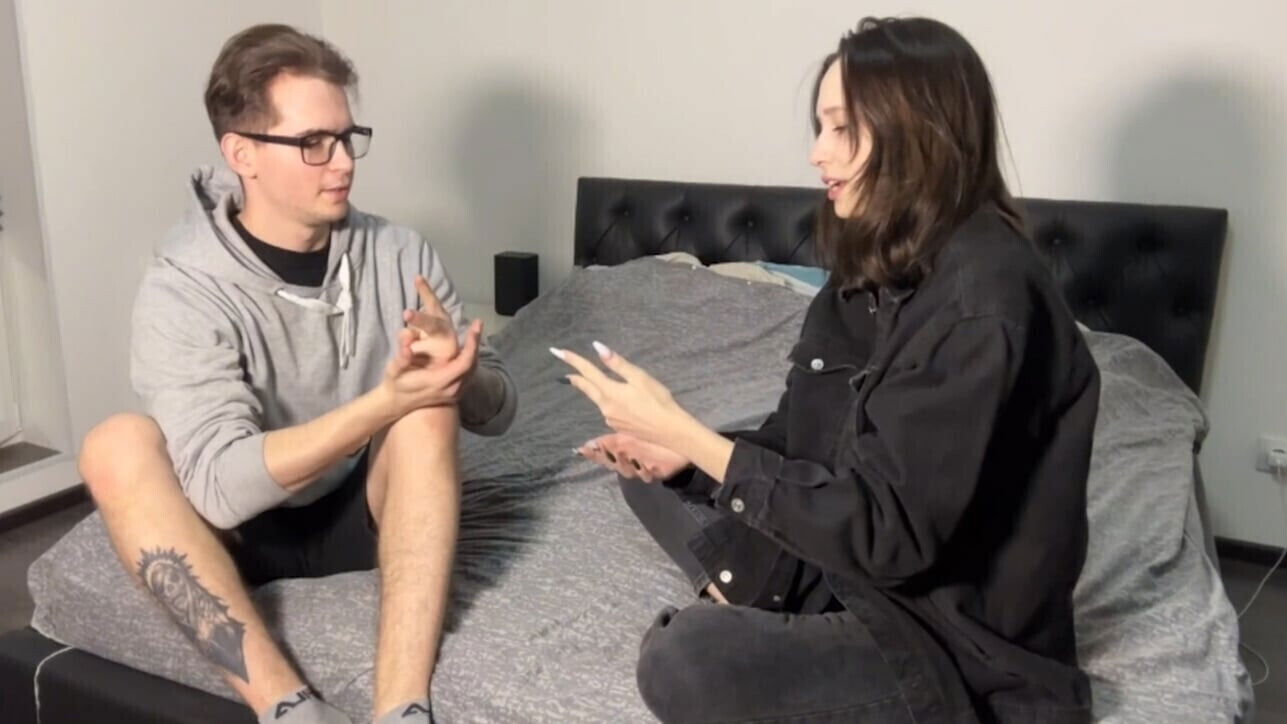 Getting hard sucked after wins Strip Rock Paper Scissors game