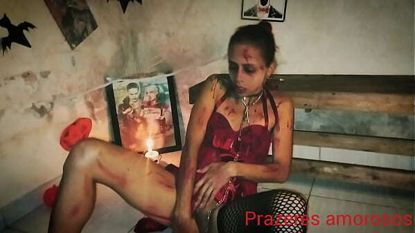 capiturei dama vermelho zumbi esta fome sexo selvagem noite Halloween
