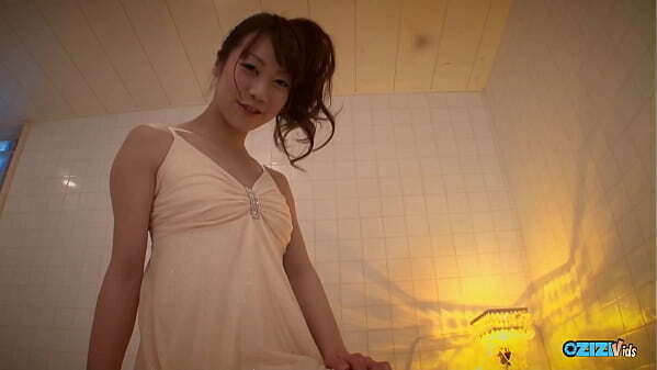 When giving Nuru massage Asian brunette ends getting filled with