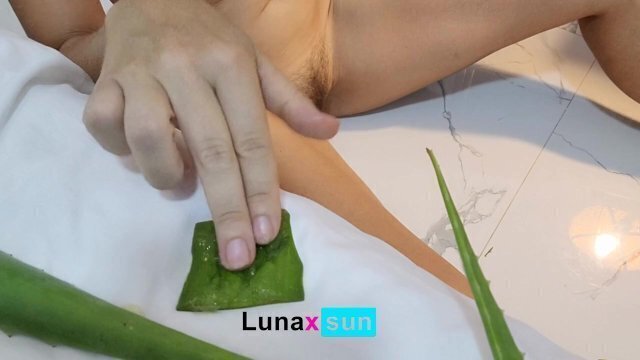 Watch innocent girl Masturbate with Vegetable Luna Daily Vlog LunaxSun