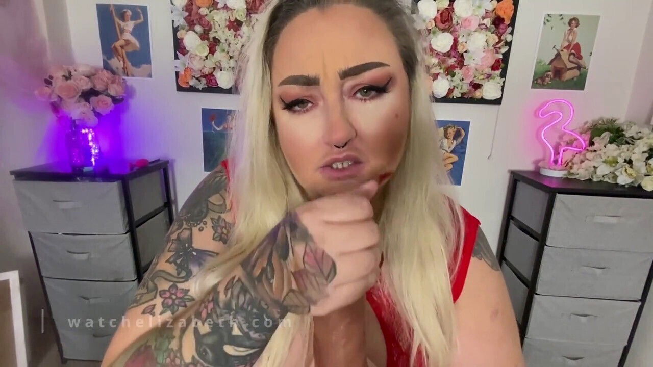 Plump milf Elizabeth Dresden guides sucking with countdown