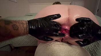 Rough painful training fisting squirt