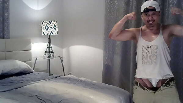 Flexing Sweaty Muscular Body