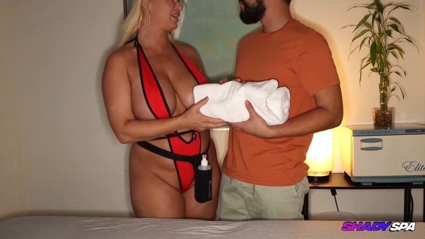 SHADY SPA London - PAWG MILF gives relaxing Deep Tissue Handjob and Blowjob