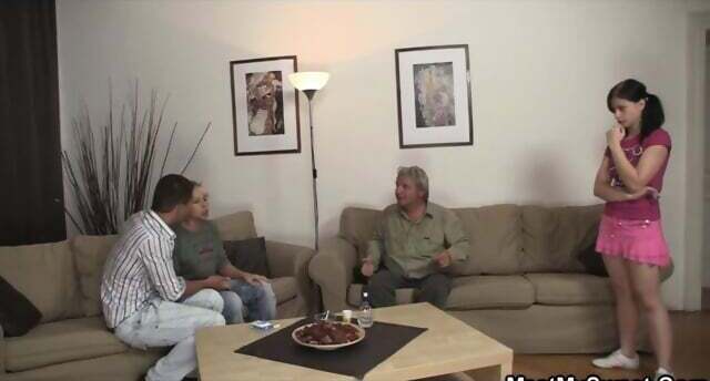 young Lussy Kirschner play with couple