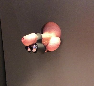 Straight Glory Hole Vibrator Shot
