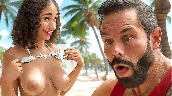 Ebony stepdaughter gets oiled stepdad...