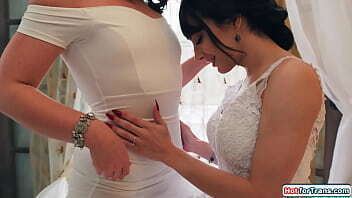 Busty tgirl Ariel Demure fucks bride