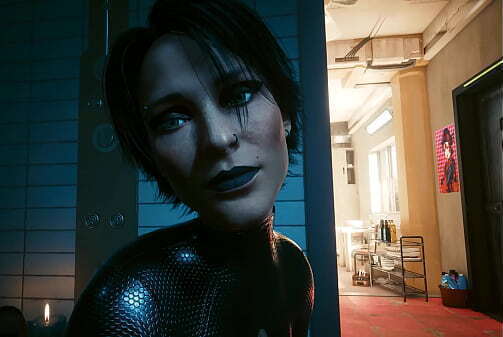 Goth FemV Laguna Bend Scene (Cyberpunk 2077 In-game Ultra Settings)