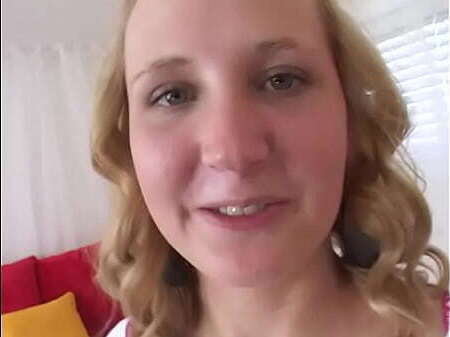 KIMBER CLARKSON Cute Huge Blowjob Facial First Time Camera!