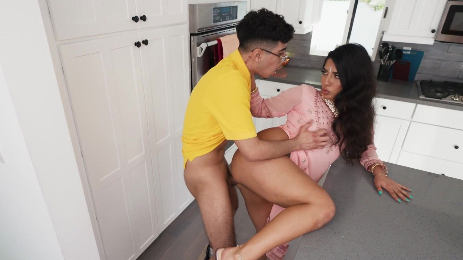 Jasmine Sherni gets intense pussy pounding from stepbrother