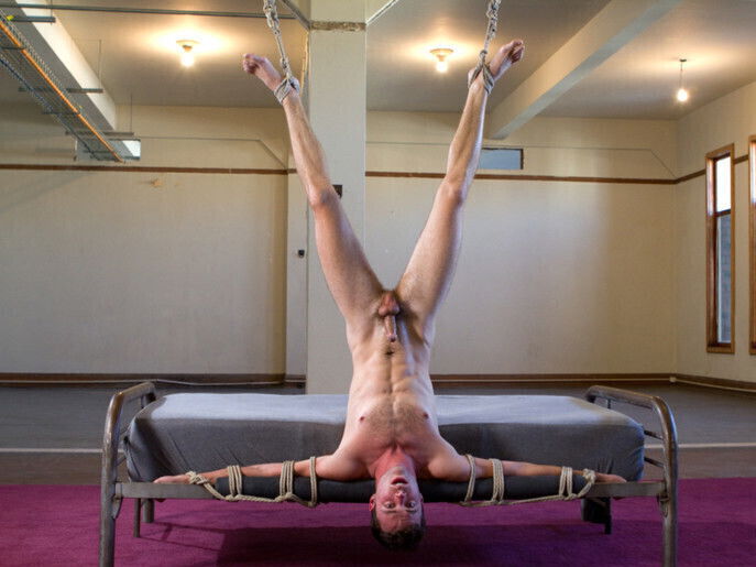 Brandon Moore edged and fucked by a Shockspot machine