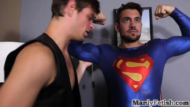 Mesmerized jock released from cockcage barebacked