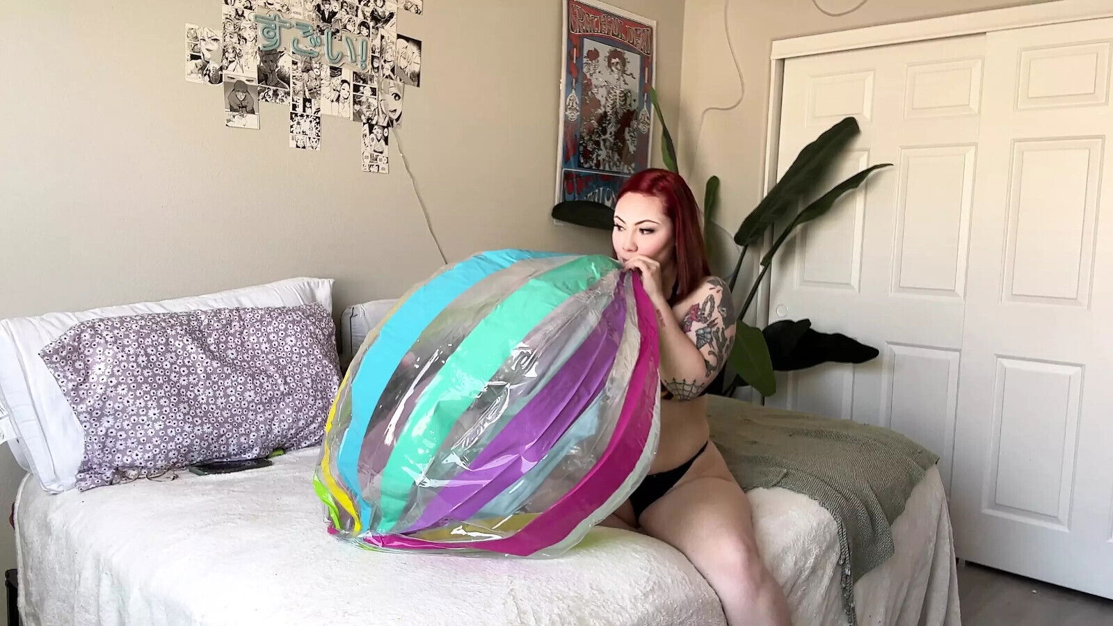 Blowing Beach Ball